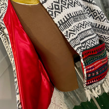 Load image into Gallery viewer, 22 Immortal Kraft Upcycled L/S Duster Black White Aztec Pockets One Size - OOAK