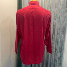 Load image into Gallery viewer, 1970's Vintage Men's Red L/S Shirt Formal Sz L - OOAK