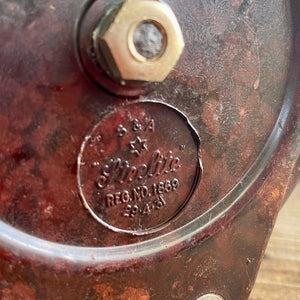 Vintage Bakelite Brass Fishing Reel with Two Handles Rustic Coastal Beach House Decor - OOAK