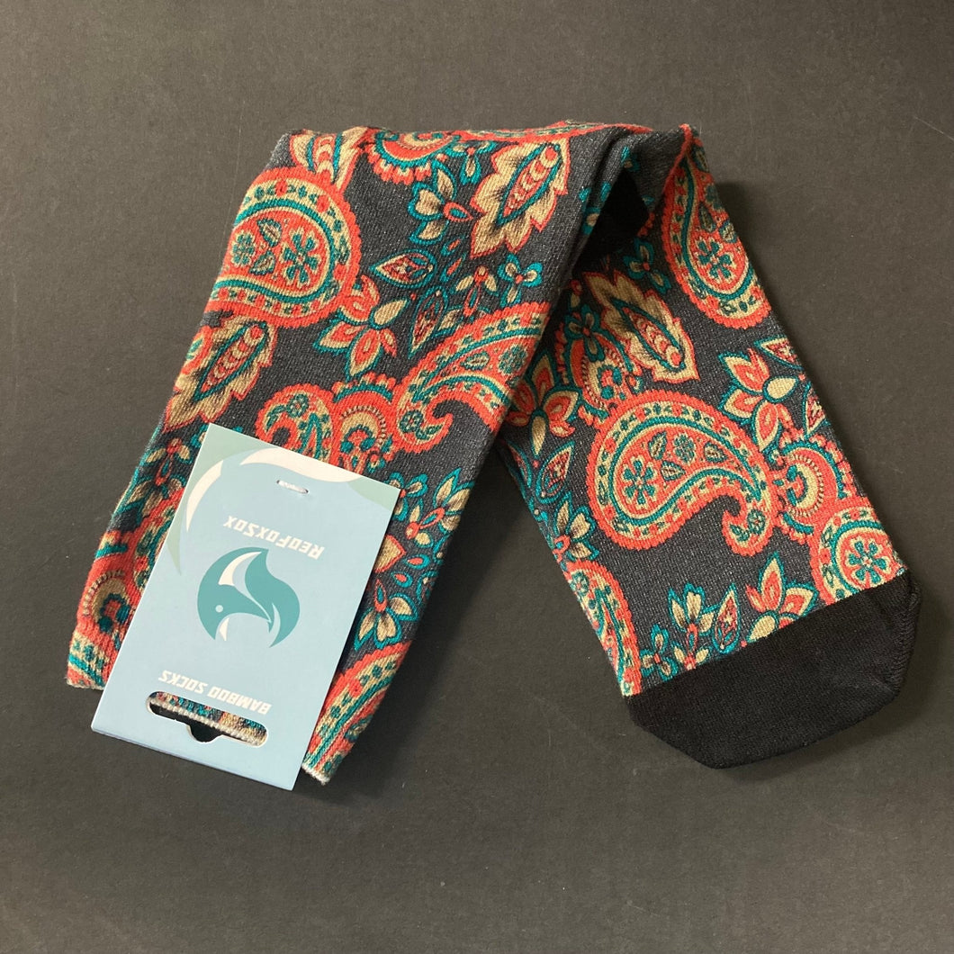 Bamboo Socks - Vintage Paisley - Sz M/L - Phoenix Menswear