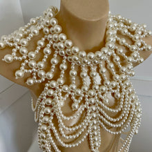 Load image into Gallery viewer, Body Jewellery White Pearly Ornate Costume Burlesque Goddess - Phoenix Menswear