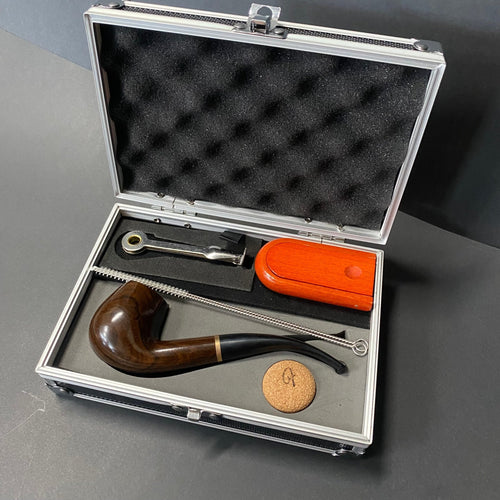 Boxed Wooden Tobacco Pipe Set with Accessories - Phoenix Menswear