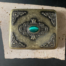 Load image into Gallery viewer, Brass Hold - All Tin Ornate with Green Stone - Phoenix Menswear