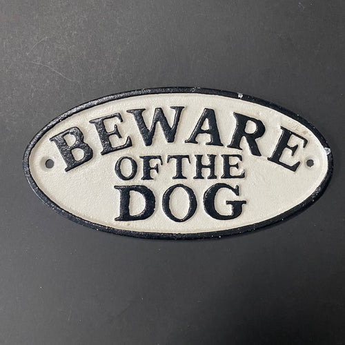 Cast Iron Sign 'Beware of the Dog' - Phoenix Menswear