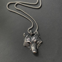 Load image into Gallery viewer, Celtic Wolf Head Pendant on Chain Necklace - Phoenix Menswear