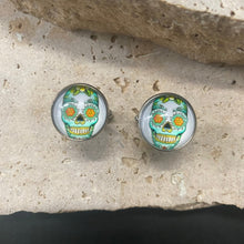 Load image into Gallery viewer, Cufflinks Day of the Dead Sugar Skulls - Phoenix Menswear