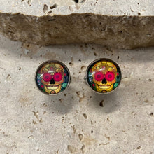 Load image into Gallery viewer, Cufflinks Day of the Dead Sugar Skulls - Phoenix Menswear