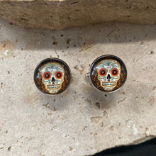 Load image into Gallery viewer, Cufflinks Day of the Dead Sugar Skulls - Phoenix Menswear