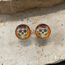 Load image into Gallery viewer, Cufflinks Day of the Dead Sugar Skulls - Phoenix Menswear