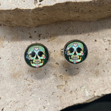 Load image into Gallery viewer, Cufflinks Day of the Dead Sugar Skulls - Phoenix Menswear