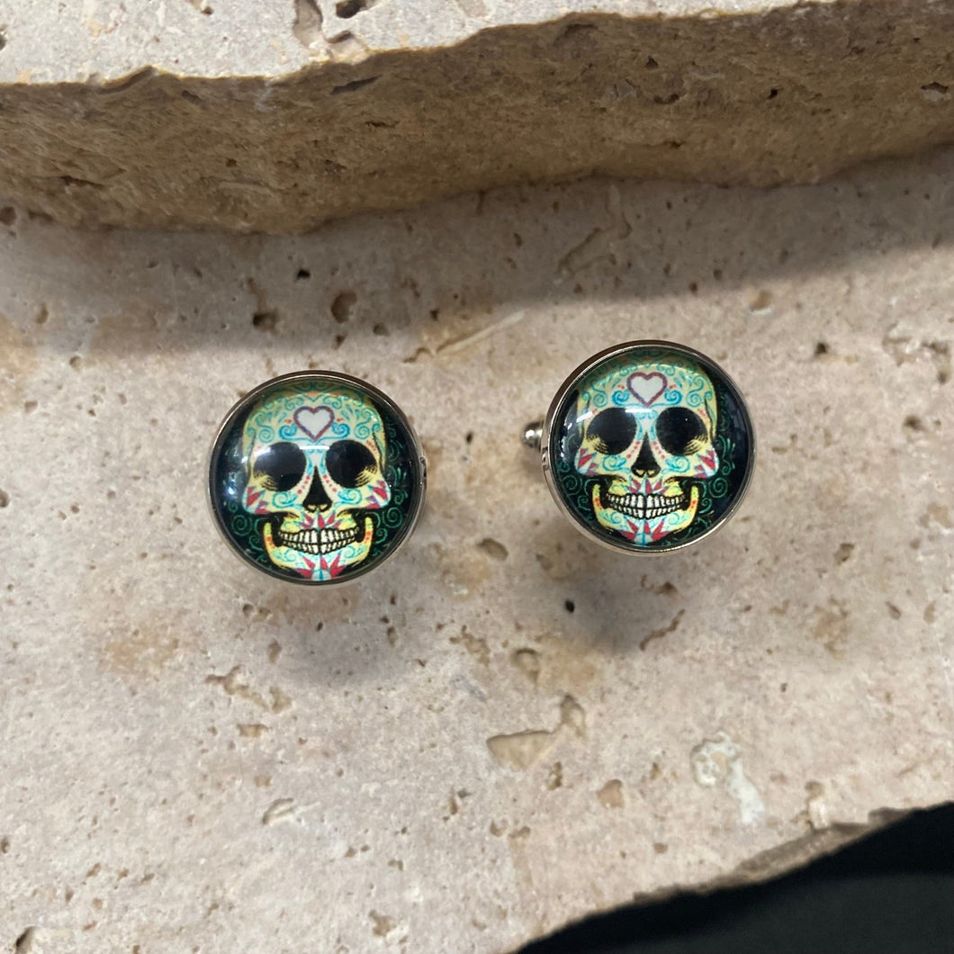 Cufflinks Day of the Dead Sugar Skulls - Phoenix Menswear