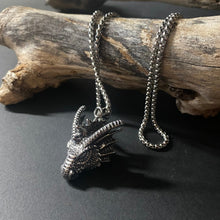 Load image into Gallery viewer, Dragon Head Pendant on Chain Necklace - Phoenix Menswear