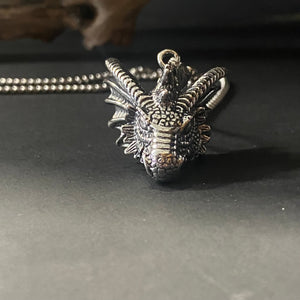 Dragon Head Pendant on Chain Necklace - Phoenix Menswear