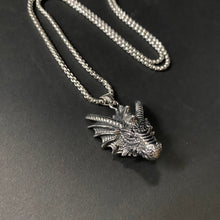 Load image into Gallery viewer, Dragon Head Pendant on Chain Necklace - Phoenix Menswear