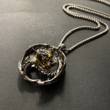 Load image into Gallery viewer, Dragon with Woman Pendant on Chain Necklace - Phoenix Menswear