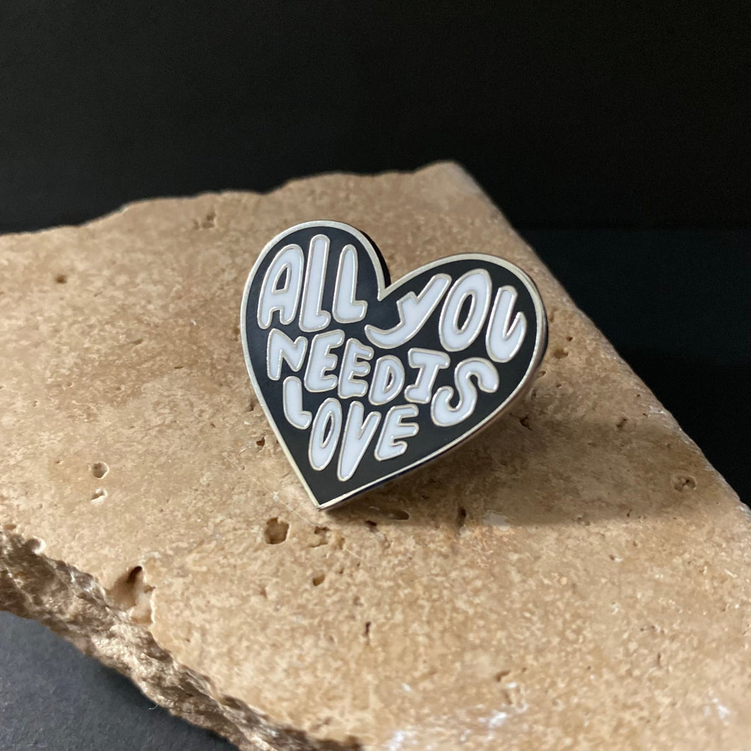 Enamel Pin - All You Need Is Love - Phoenix Menswear