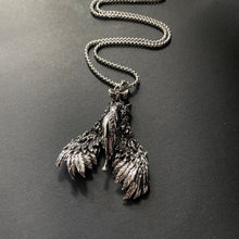 Load image into Gallery viewer, Feather Winged Goddess Pendant on Chain Necklace - Phoenix Menswear