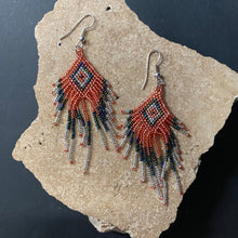 Load image into Gallery viewer, Hand Beaded Earrings - Orange - Phoenix Menswear