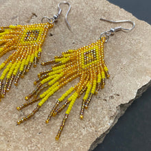 Load image into Gallery viewer, Hand Beaded Earrings - Yellow - Phoenix Menswear