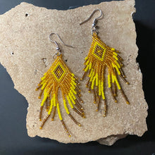 Load image into Gallery viewer, Hand Beaded Earrings - Yellow - Phoenix Menswear