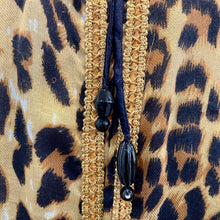Load image into Gallery viewer, Immortal Kraft Duster Animal Print Leopard Gold Trim Beads Boho One Size XL - OOAK zz - Phoenix Menswear