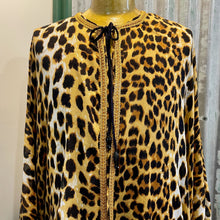 Load image into Gallery viewer, Immortal Kraft Duster Animal Print Leopard Gold Trim Beads Boho One Size XL - OOAK zz - Phoenix Menswear