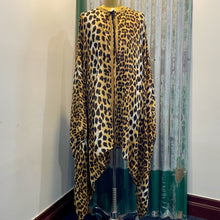 Load image into Gallery viewer, Immortal Kraft Duster Animal Print Leopard Gold Trim Beads Boho One Size XL - OOAK zz - Phoenix Menswear
