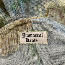 Load image into Gallery viewer, Immortal Kraft Duster Hoodie Blue Floral Pockets Tassels Fringe Boho SZ XXL - OOAK zz - Phoenix Menswear