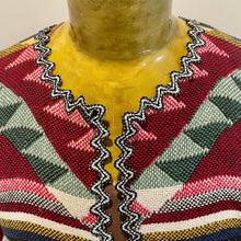 Load image into Gallery viewer, Immortal Kraft Duster Vintage Upcycled Guatemalan Fabric Rainbow Colours Pockets Fringe Zig Zag Boho One Size - OOAK zz - Phoenix Menswear
