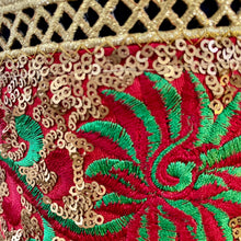 Load image into Gallery viewer, Immortal Kraft Wool Felt Top Hat Red Gold Floral Embroidered Trim Sz L - OOAK zz - Phoenix Menswear