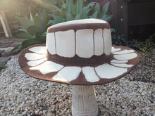 Load image into Gallery viewer, Immortal Kraft Wool Hand Painted Hat Cream Brown SZ XS - OOAK zz - Phoenix Menswear