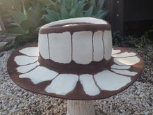 Load image into Gallery viewer, Immortal Kraft Wool Hand Painted Hat Cream Brown SZ XS - OOAK zz - Phoenix Menswear