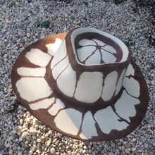 Load image into Gallery viewer, Immortal Kraft Wool Hand Painted Hat Cream Brown SZ XS - OOAK zz - Phoenix Menswear