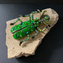 Load image into Gallery viewer, Large Beetle Brooch - Green - Phoenix Menswear