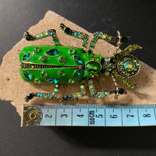 Load image into Gallery viewer, Large Beetle Brooch - Green - Phoenix Menswear