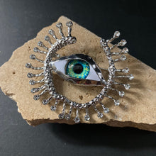 Load image into Gallery viewer, Large Eye Brooch - Silver - Phoenix Menswear