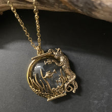 Load image into Gallery viewer, Magnifier Necklace with Cat and Fish Bowl Design on Chain - Phoenix Menswear