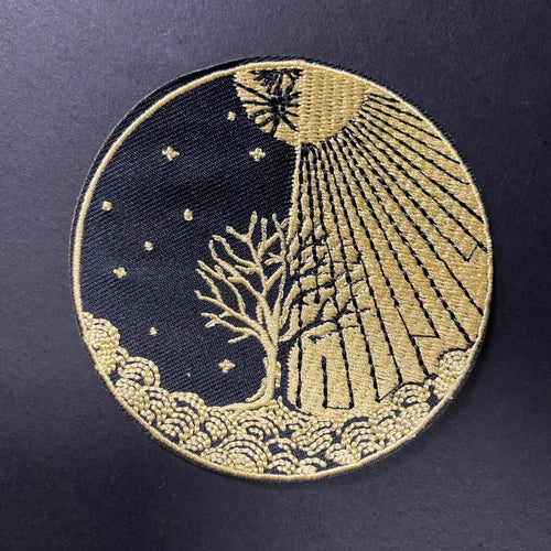 Patch - Day and Night with Tree Black and Gold - Phoenix Menswear