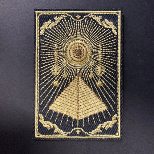 Patch - Tarot Inspired Pyramid Black and Gold - Phoenix Menswear