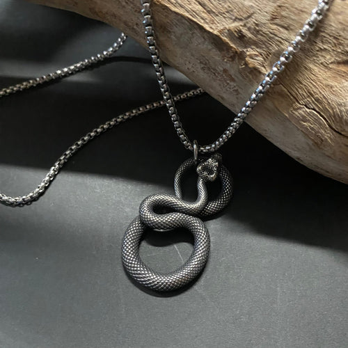 Python Snake Pendant on Chain - Phoenix Menswear