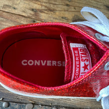 Load image into Gallery viewer, Red Glitter Converse All Stars - Sz 6 - Women's 8 - OOAK - Phoenix Menswear