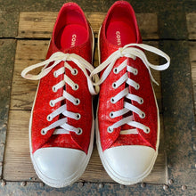 Load image into Gallery viewer, Red Glitter Converse All Stars - Sz 6 - Women's 8 - OOAK - Phoenix Menswear