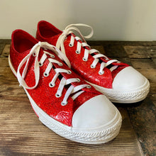 Load image into Gallery viewer, Red Glitter Converse All Stars - Sz 6 - Women's 8 - OOAK - Phoenix Menswear