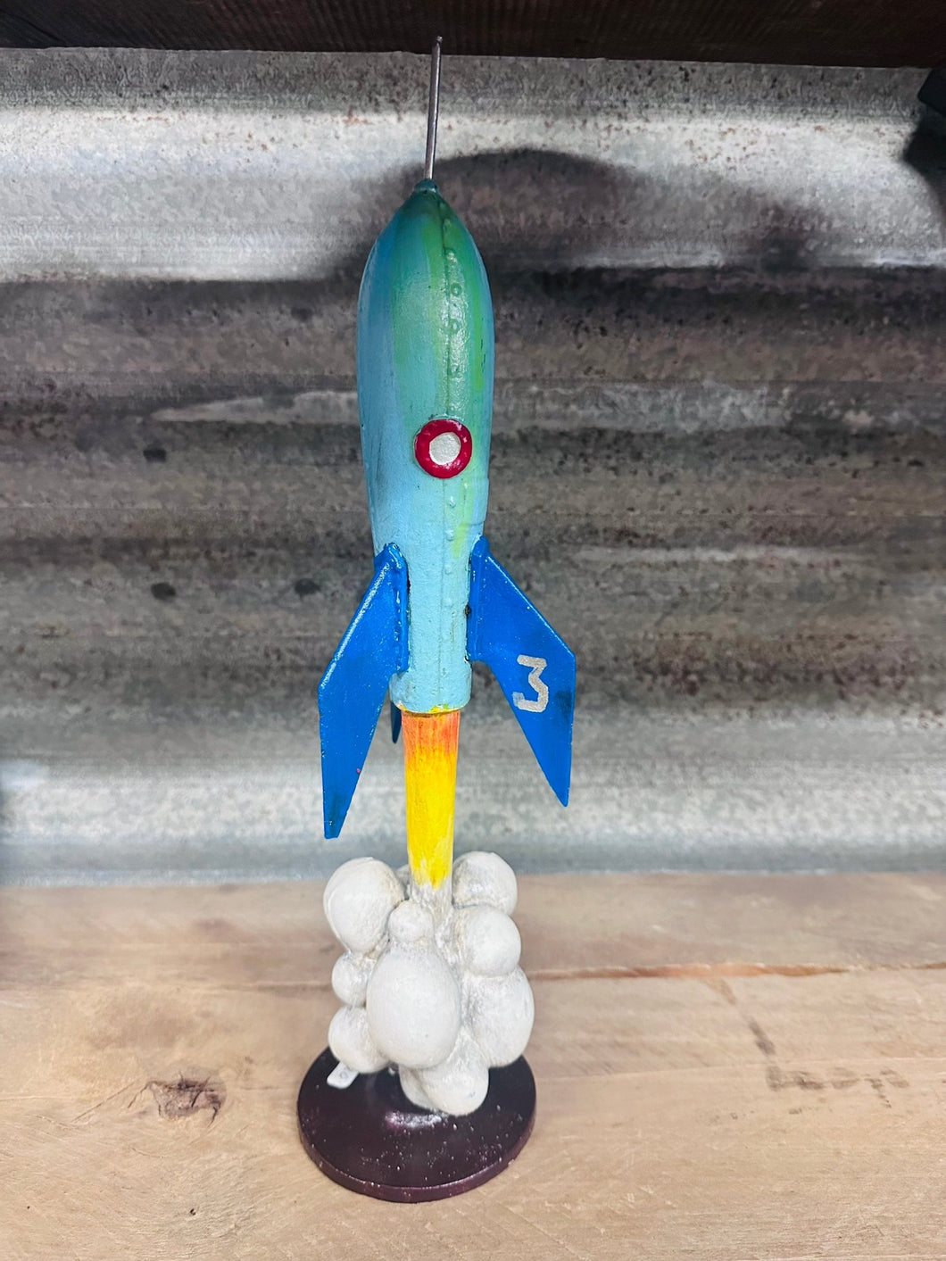 Rocket Shooting out of Clouds - Cast Iron - Phoenix Menswear