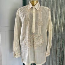 Load image into Gallery viewer, Traditional Filipino Barong Tagalog L/S Shirt Silk Sz XL - OOAK - Phoenix Menswear