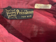Load image into Gallery viewer, Vintage 1960s Presidence Burgundy Wine Red L/S Shirt Sz S - OOAK - Phoenix Menswear