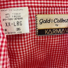 Load image into Gallery viewer, Vintage 1970&#39;s Western Check White Red L/S Shirt Snaps Made in USA Sz XXL - OOAK - Phoenix Menswear