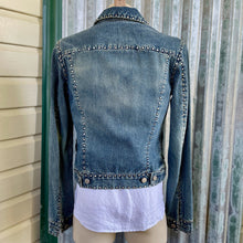 Load image into Gallery viewer, Vintage 1990s Women&#39;s Nicole Farhi Studded Blue Denim Jacket Sz XL - OOAK - Phoenix Menswear