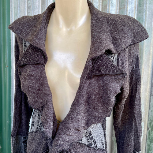 Vintage Women's Boho Patchwork Cardigan Sweater Jenny May Sz S - OOAK - Phoenix Menswear