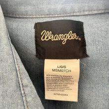 Load image into Gallery viewer, Vintage Wrangler 1990&#39;s Western L/S Shirt Denim Blue Sz L - OOAK - Phoenix Menswear